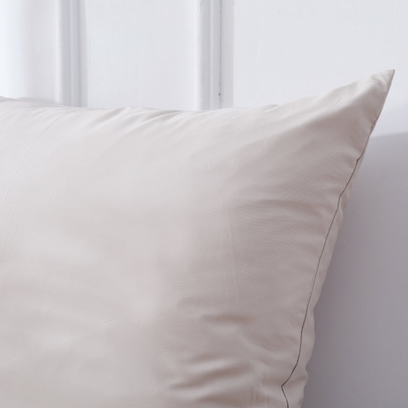 MEROPE, Taie d'oreiller en bambou, 80x80 cm, sable, lot de 2