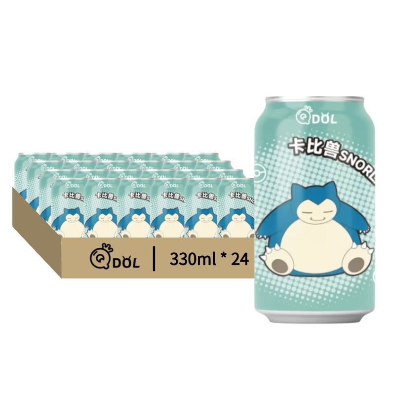 QDOL Pokémon Eau Pétillante Cocktail Sans Alcool Saveur Mojito, 330 ml x 24 canettes