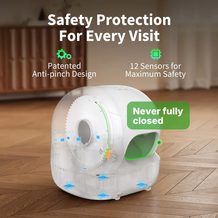 PETKIT Purobot Max Pro 2 avec caméra - Bac à litière autonettoyant pour chat (Gris)