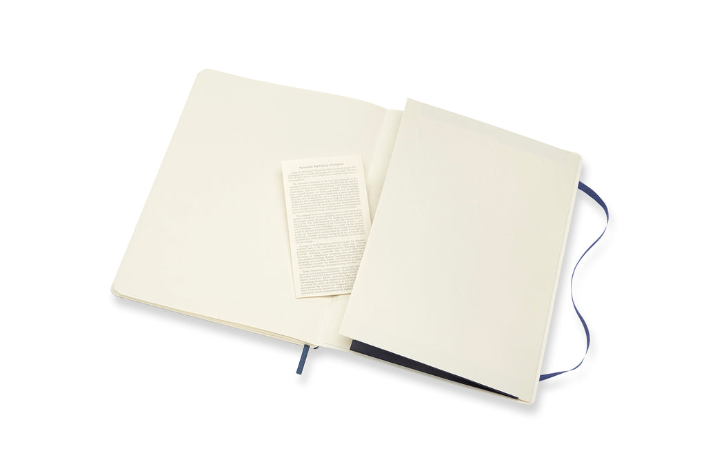 MOLESKINE Carnet Classique - Très Grand Format Bleu Saphir Pages Blanches