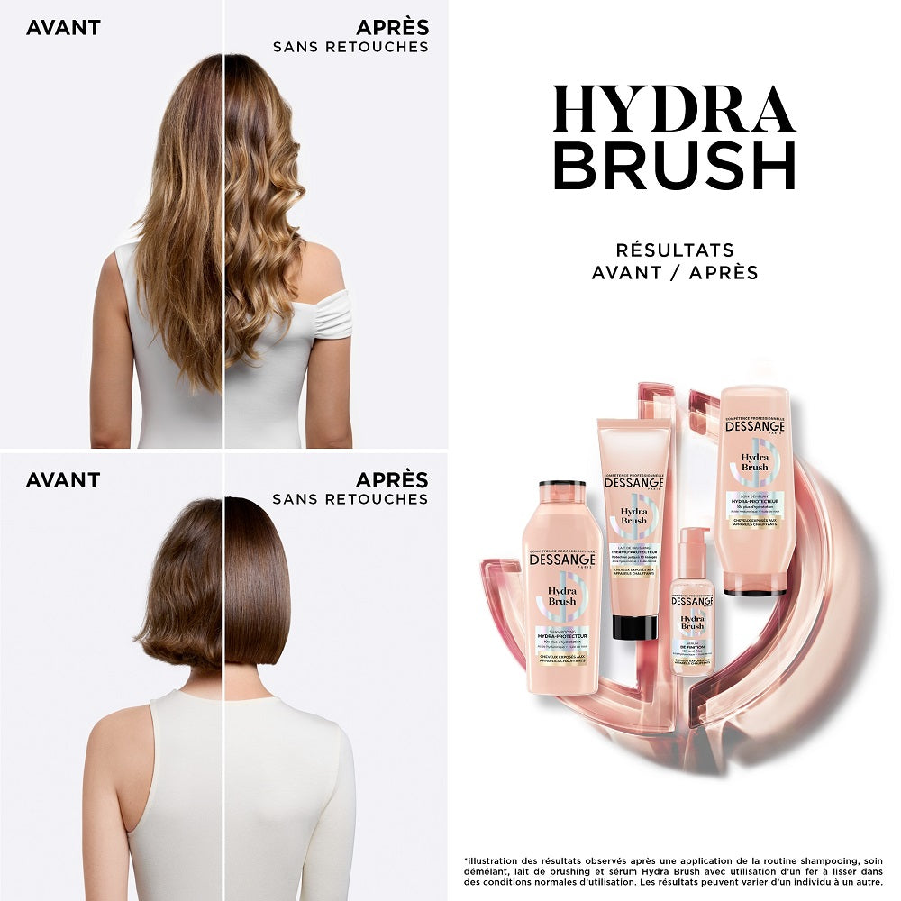 Dessange Hydra Brush Sérum Sans Rinçage Cheveux Exposés aux Appareils Chauffants 110ml