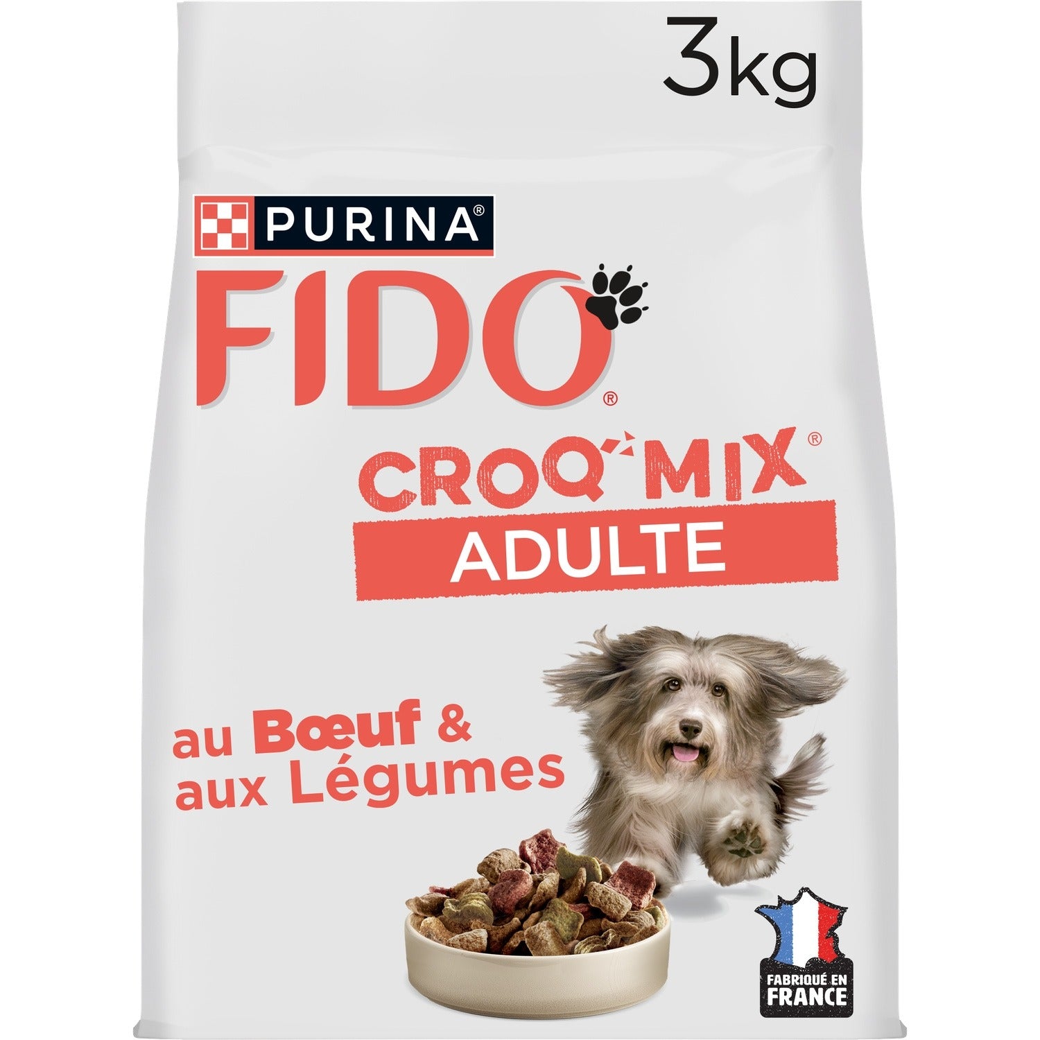 Purina Fido Nourriture pour chien adulte bœuf et légumes 3 kg