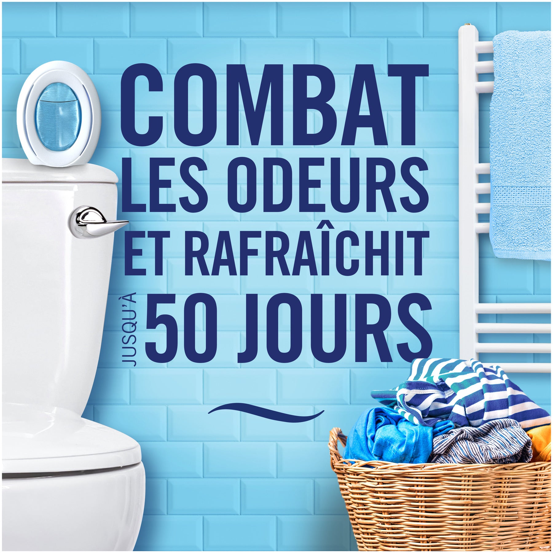 Febreze Petit Coin, Désodorisant WC En Continu (7.5ml x2), Parfum Eveil Printanier, Combat Les Odeurs, Fraîcheur Jusqu'à 50 Jours