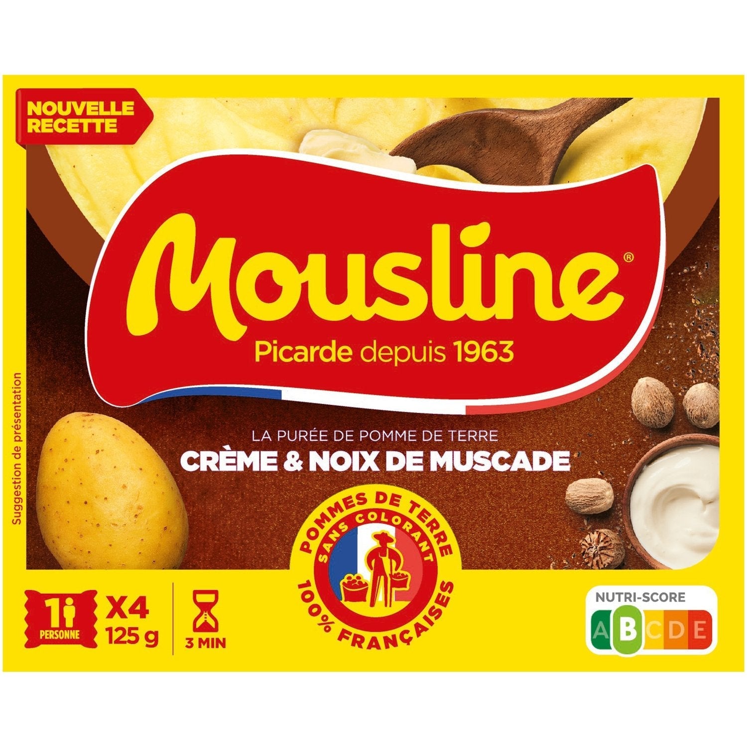 MOUSL Purée Crème Muscade 4×31.25g