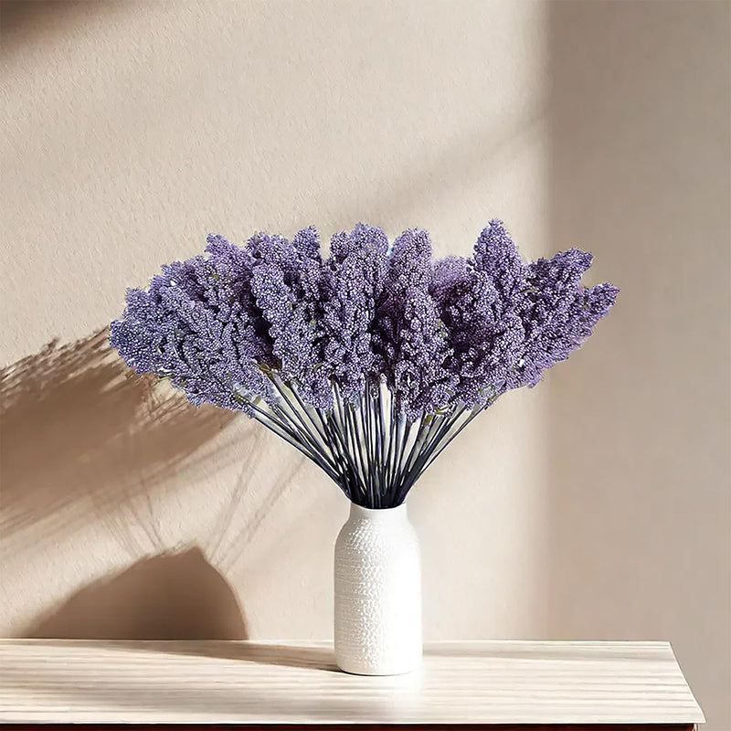Yuejia 12 pièces fleurs artificielles 12,6 po / 32 cm, Faux épis de blé artificiels d’extérieur pour maison, fenêtre, bricolage, jardinière de jardin, mariage, ferme