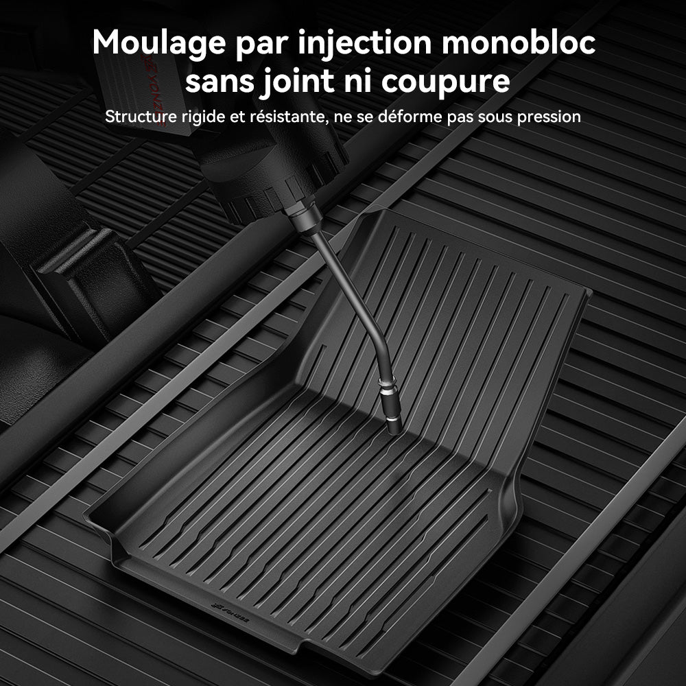 YZ tapis de sol TPE avec zone de pédale métallique pour Tesla Model Y Juniper 2025‑2026 Premium & Performance