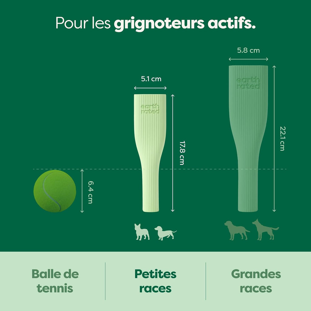 EARTH RATED Jouet d'enrichissement pour chiens adultes et chiots - Vert - Taille S