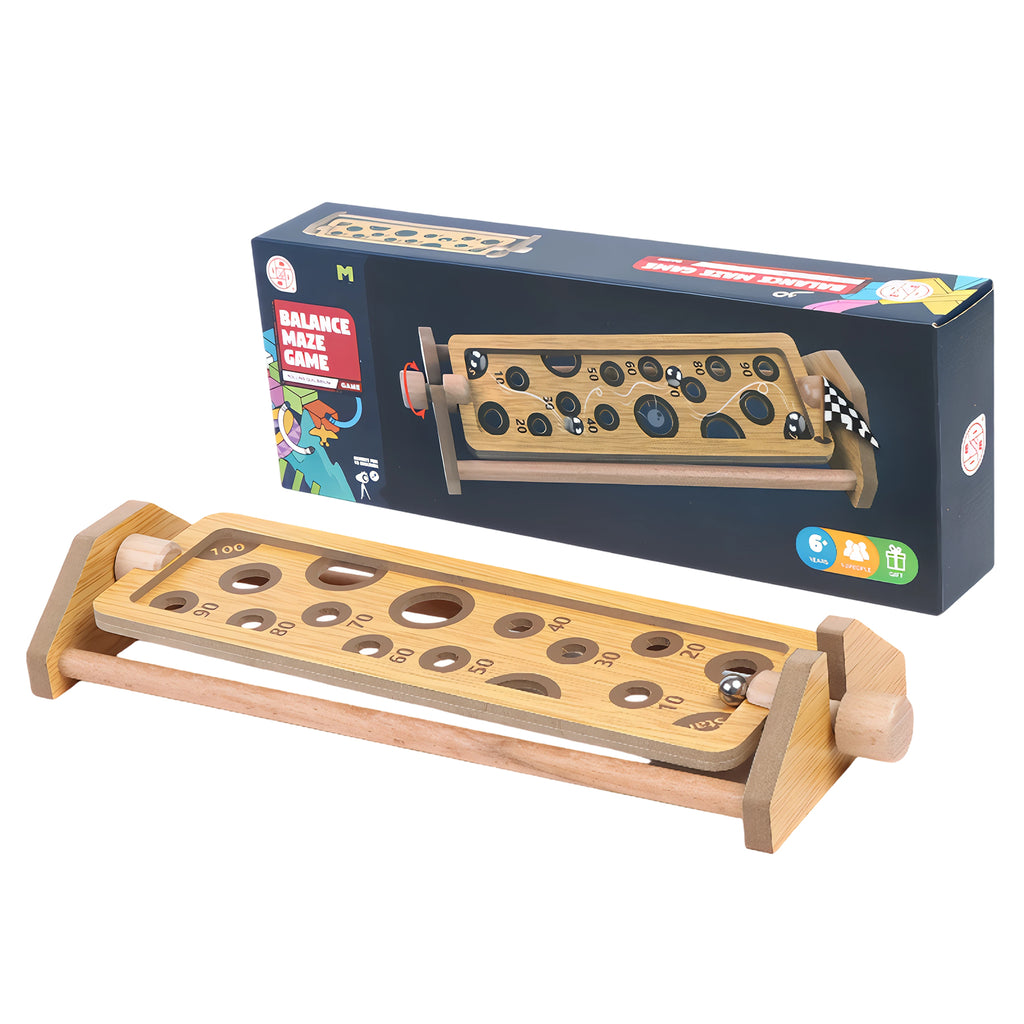 MIMI Cadeau de jeu de balle d'équilibre sur table en bois pour enfants et adultes