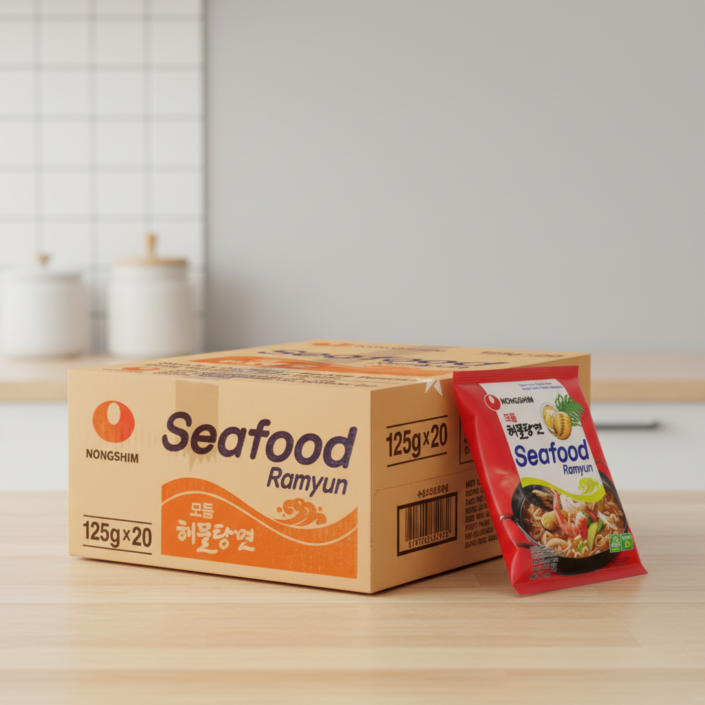 Nongshim Hamultang Ramyun Nouilles instantanées saveur fruits de mer - 20 x 125 g