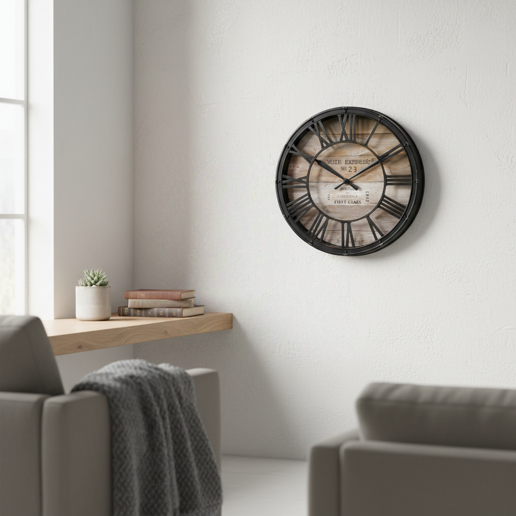 Atmosphera Enzo Horloge rétro - diamètre 39 x 7 cm