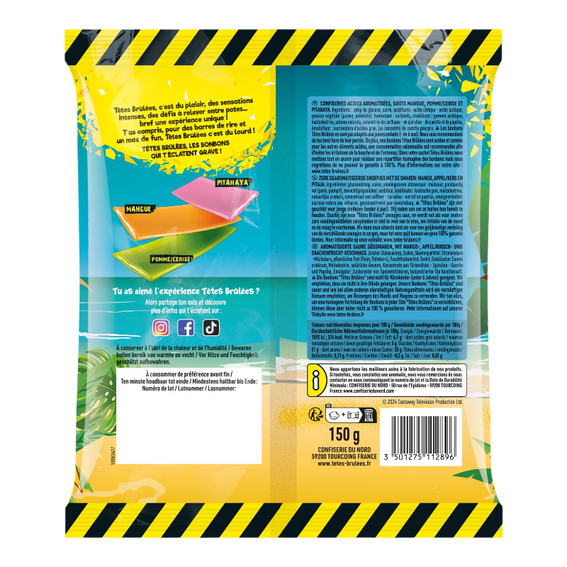Têtes Brûlées Koh-Lanta Bonbons extrêmes Sachet 150 g