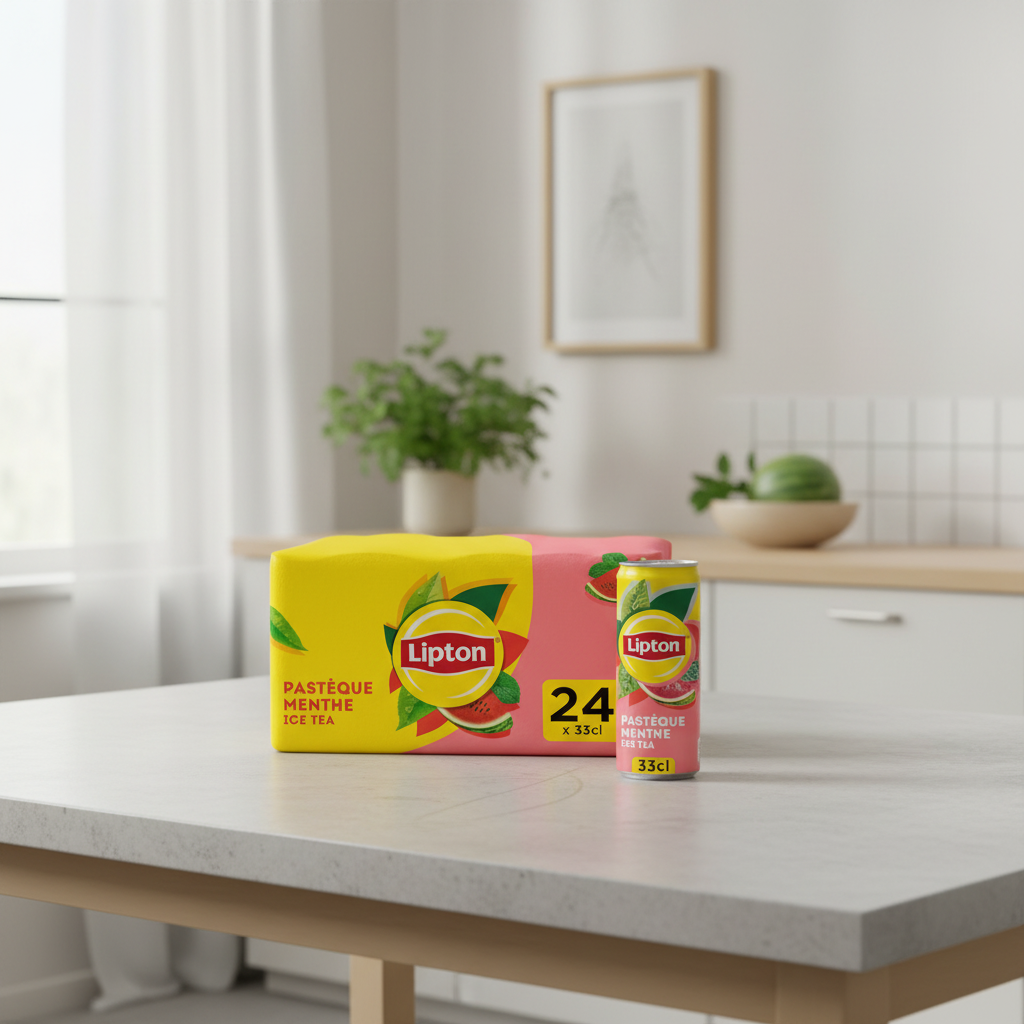 Lipton Thé glacé Pastèque menthe, pack de 24 x 33 cl