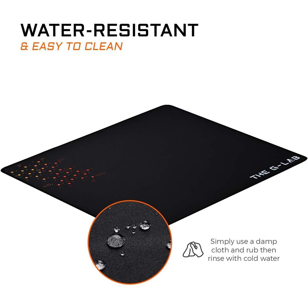 THE G-LAB Pad Caesium Tapis de Souris Gaming XL (450 x 400 mm) Surface Lisse, Base Antidérapante - Noir