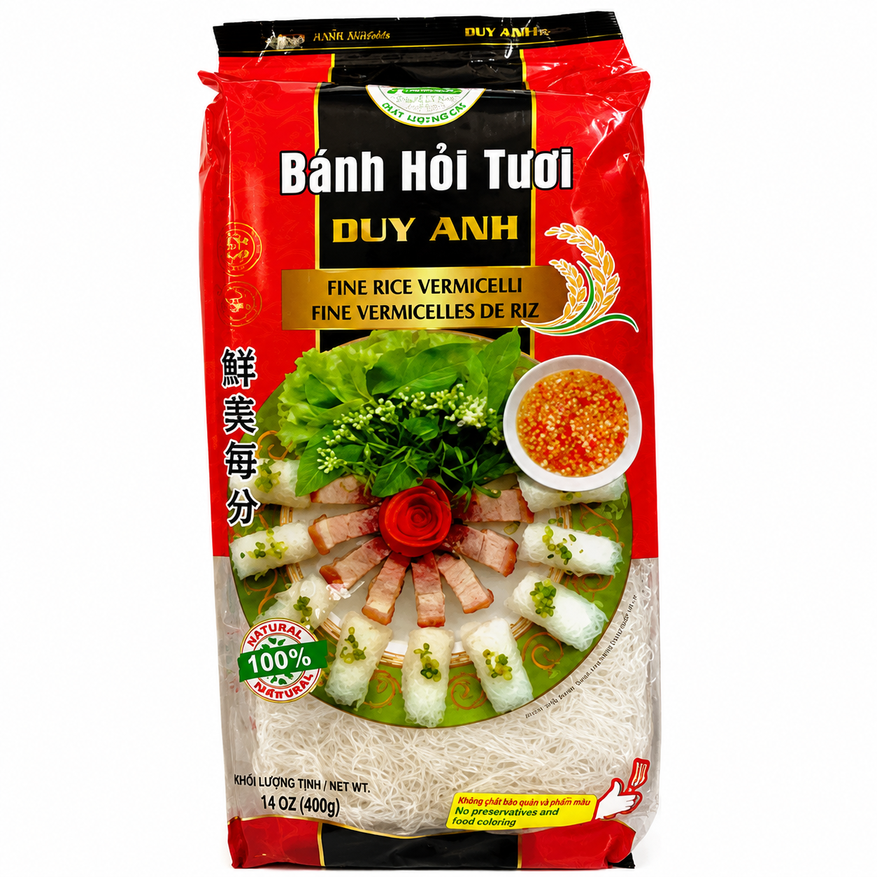 Duy Anh 5 Étoiles Vermicelles de riz frais fins 400 g