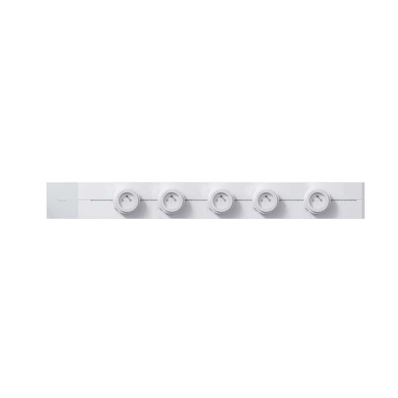 GONEO Rail de prises mural 750 mm blanc