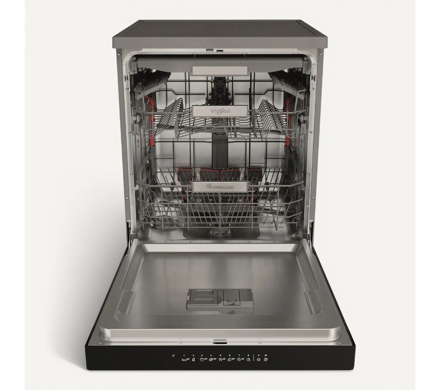 WHIRLPOOL WH6FC14BN70X Lave-vaisselle pose libre 60 cm - 14 couverts - Inox - Classe C
