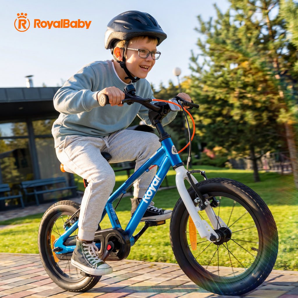 RoyalBaby Vélo pour enfants + Aluminium EZ Freestyle + 16 pouces bleu, Poids net 7.8 kg