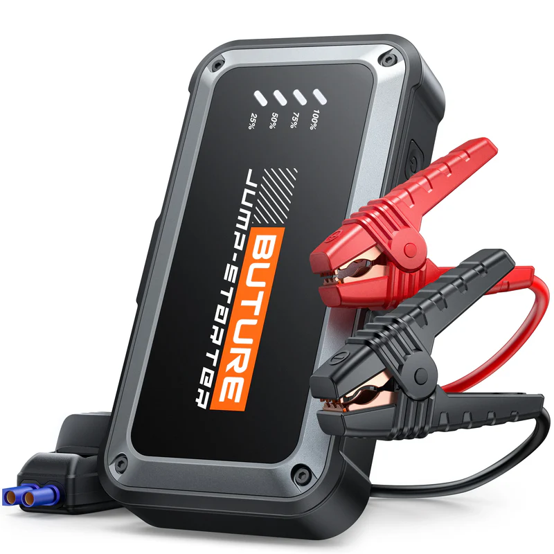 BUTURE Beta08 Démarreur de batterie portable 3000A – Démarreur de batterie 3 en 1 pour véhicules 12 V (jusqu'à 9,0 L essence / 8,5 L diesel), batterie externe 16 800 mAh