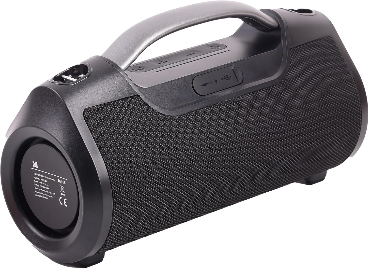 Kodak Enceinte sans fil portable 60 W IPX6, batterie rechargeable 7,4 V/3600 mAh