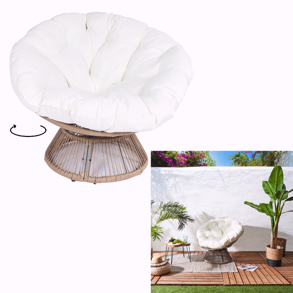 HOME DECO FACTORY Fauteuil en osier Cancun M2