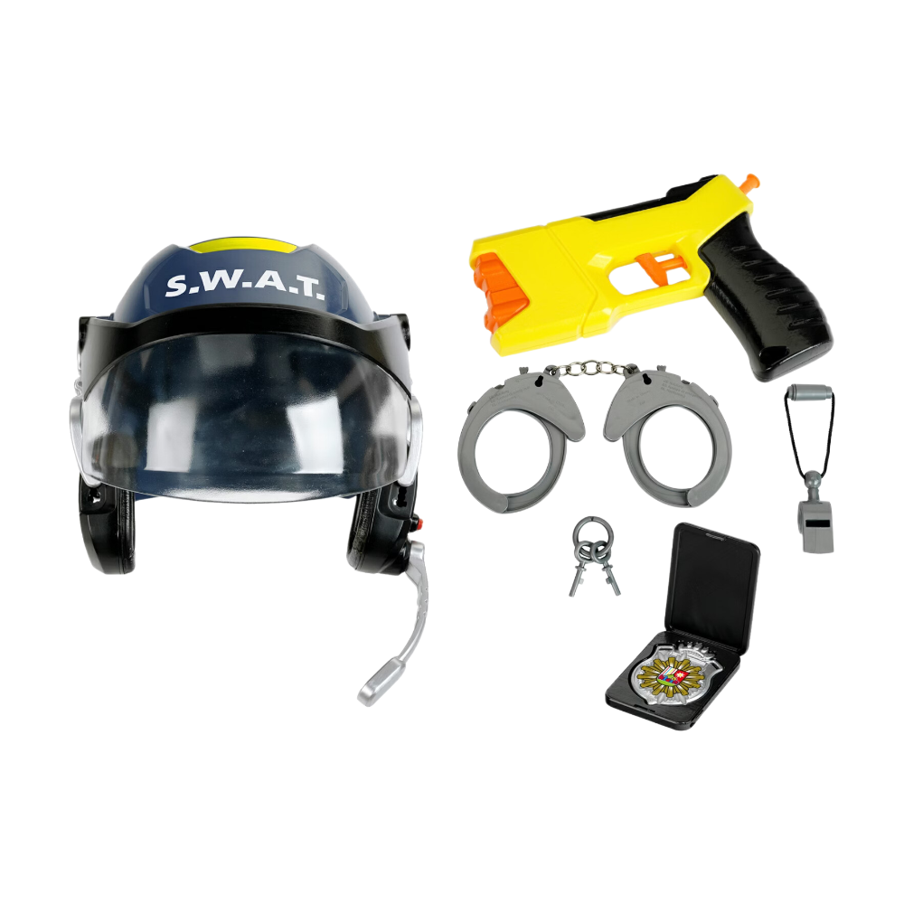 Theo Klein Set tactique unité S.W.A.T. 8841 avec casque, micro-casque, pistolet à eau et menottes