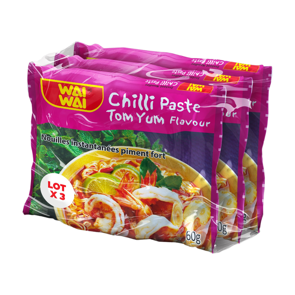 Wai Wai Nouilles instantanées au piment épicé 3 x 60 g