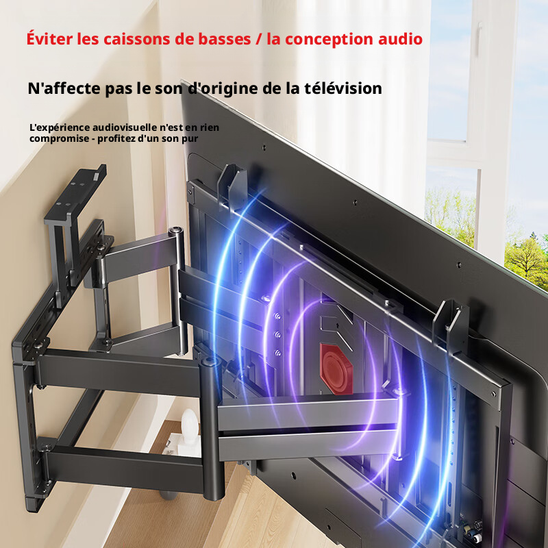 CNTSLNB+Support mural télescopique pour TV, 50-90 pouces