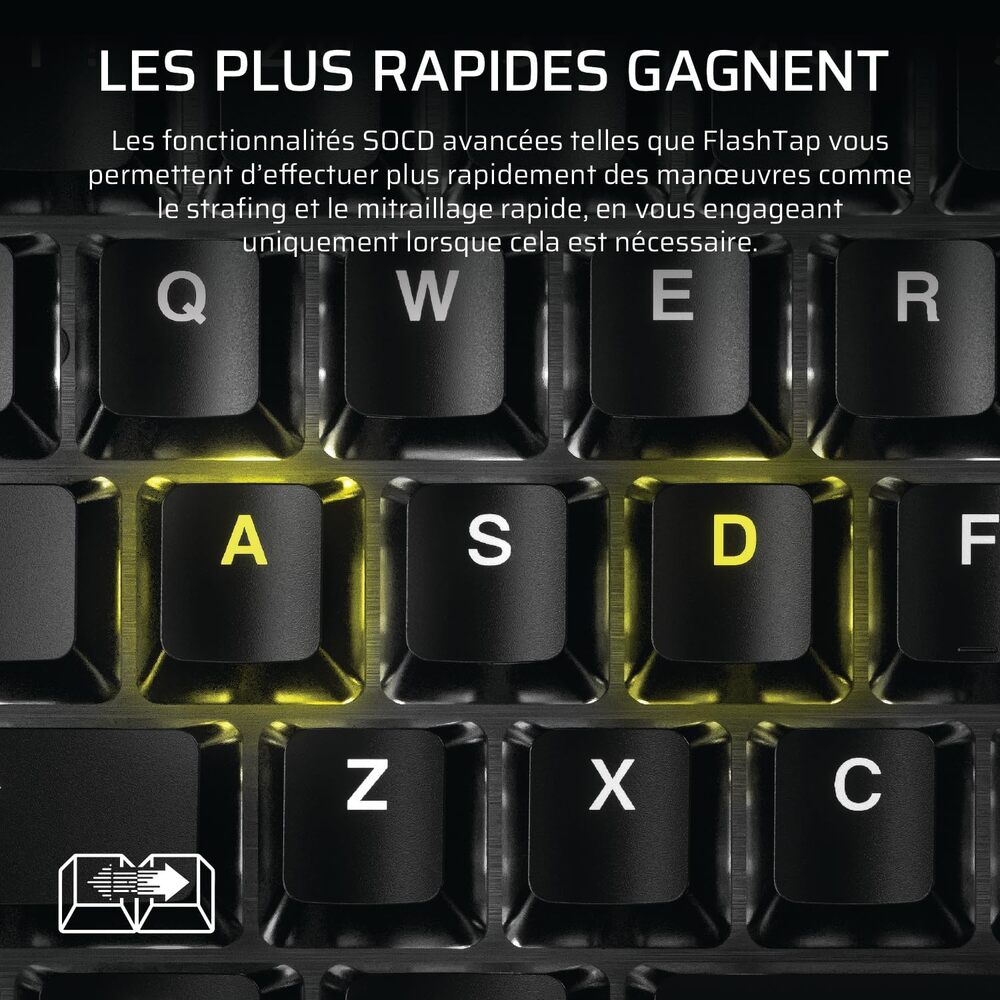 CORSAIR K70 CORE Clavier Gaming Mécanique (MLX Red) sans fil RGB TKL - AZERTY - Noir