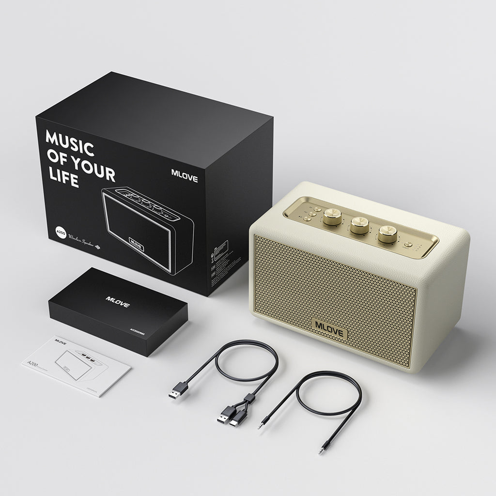 Mlove A200 Enceinte Bluetooth portable - Blanc