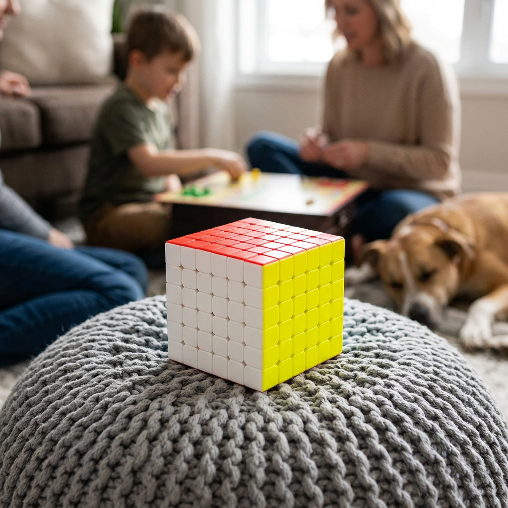 V-Cube 6x6 Speed Cube, sans Autocollants Couleur Unie, Défi Absolu Puzzle en ABS