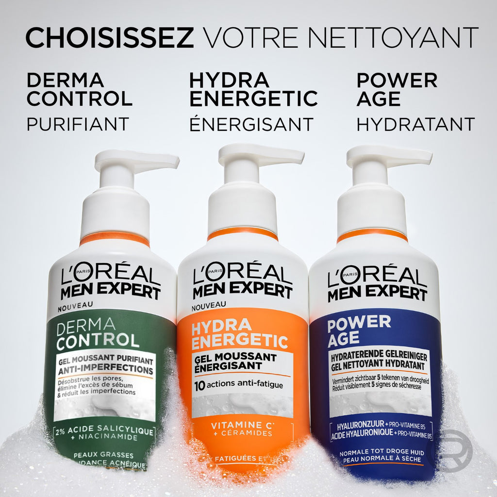 L'Oréal Paris Men Expert Hydra Energetic Gel Nettoyant Énergisant 260 ml