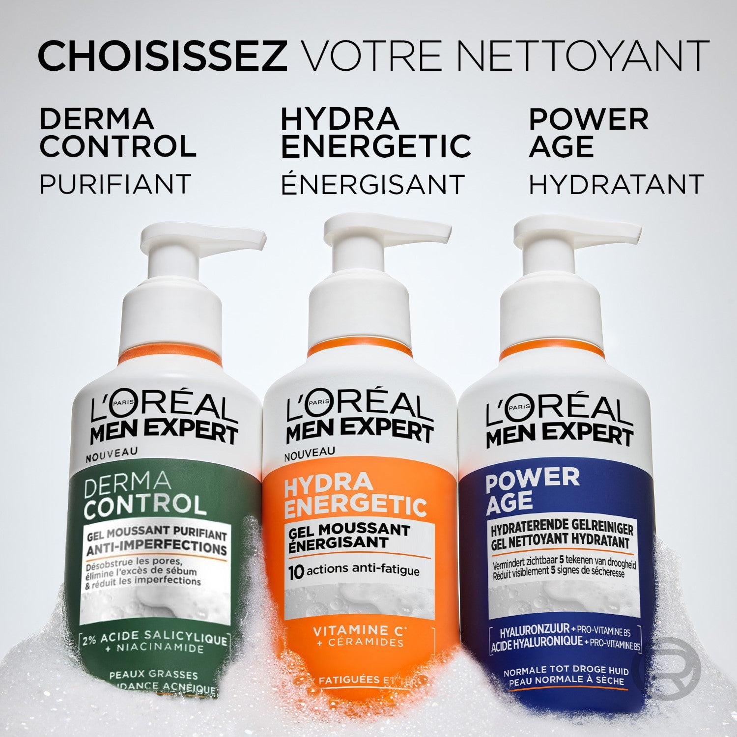 L'Oréal Paris Men Expert Hydra Energetic Gel Nettoyant Énergisant 260 ml