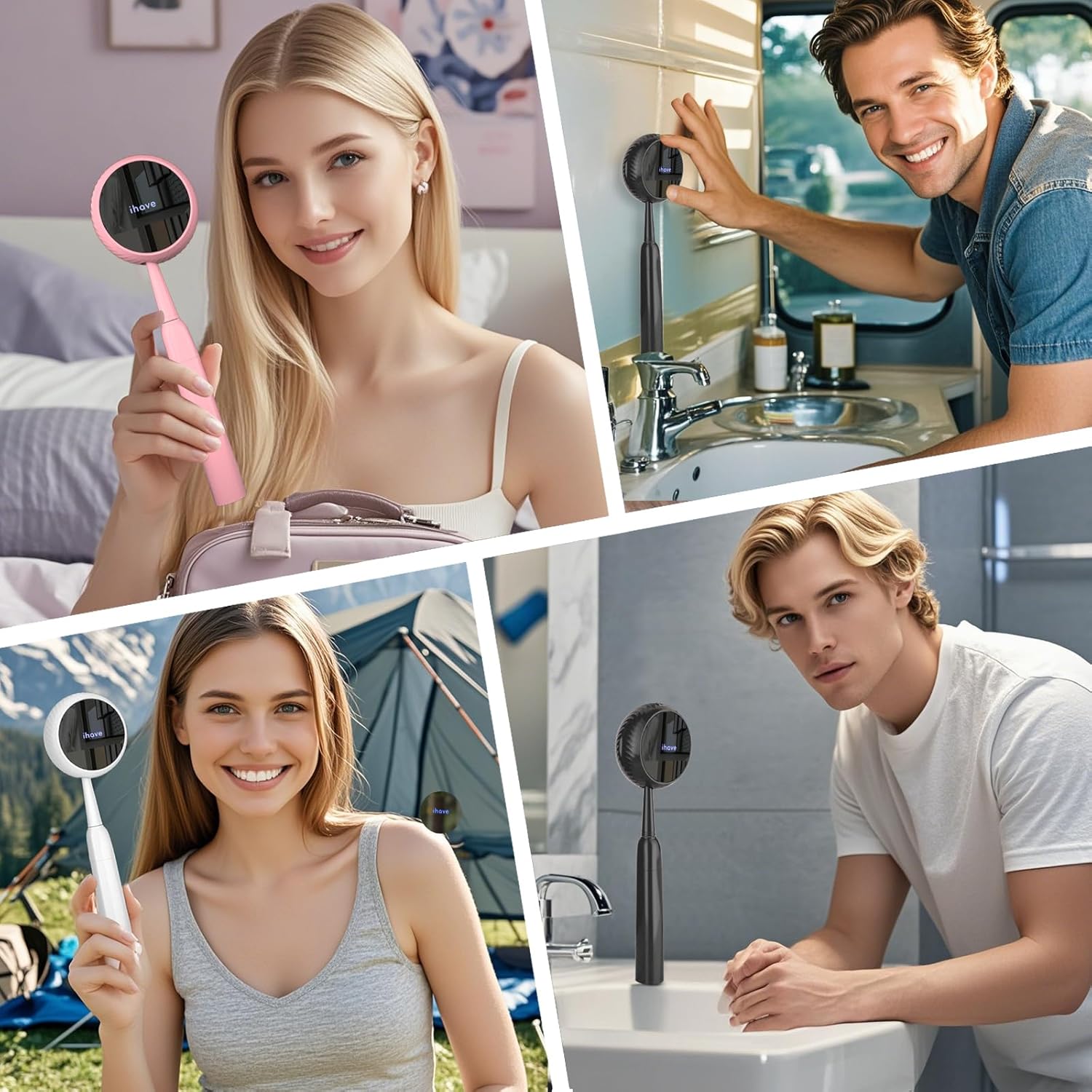 iHave F4 Stérilisateur de brosse à dents avec porte-brosse à dents - Blanc