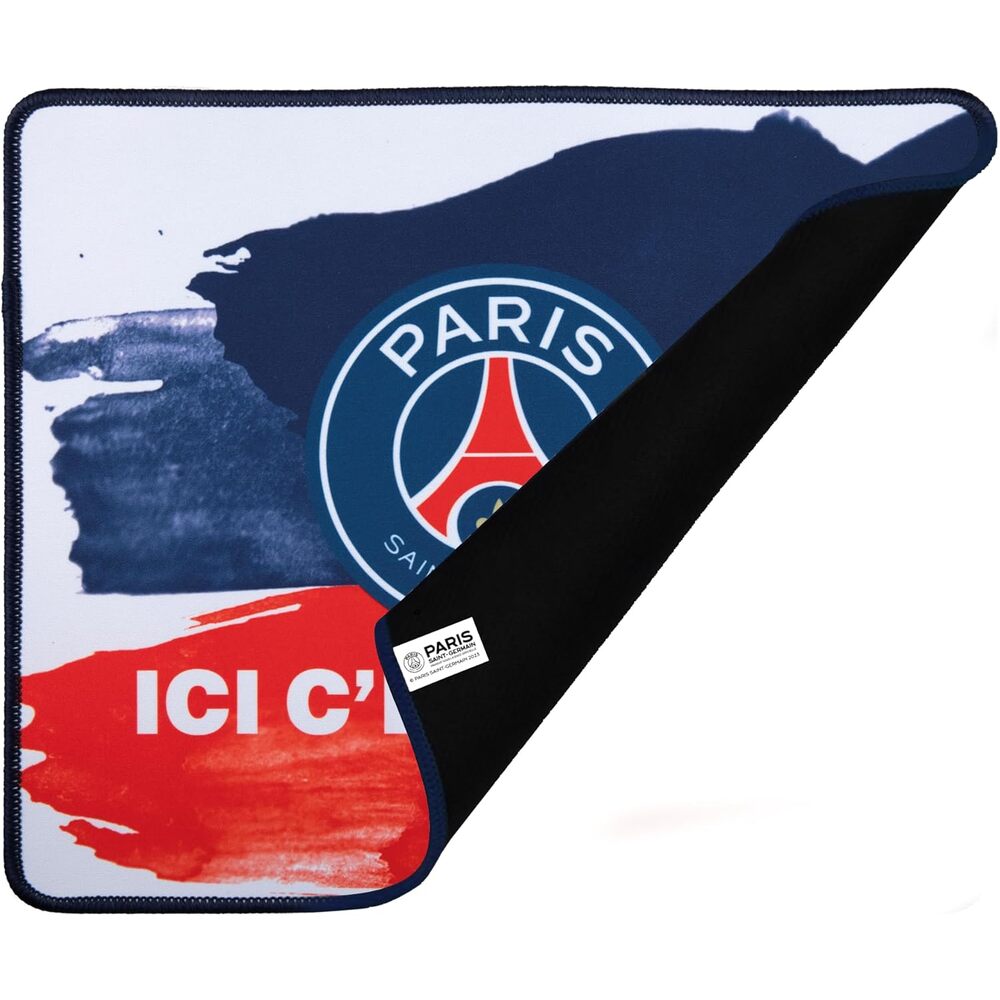Konix PSG Tapis de souris gaming 32 x 27 cm - Surface en silicone 3D ultra fine - Base antidérapante - Motif "Ici c'est Paris"