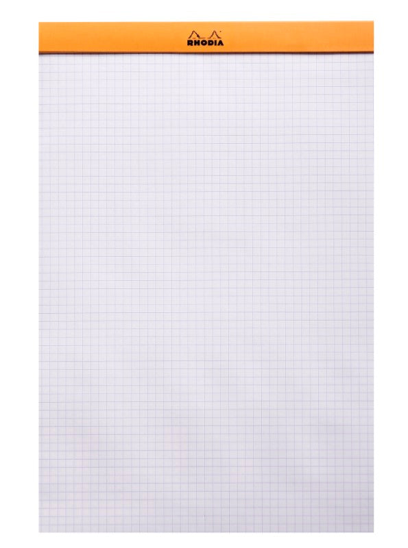 CLAIREFONTAINE Rhodia bloc-notes à spirale, orange, n° 19, 21 x 31,8 cm, 80 feuilles, petits carreaux 5 x 5 mm, 80 g