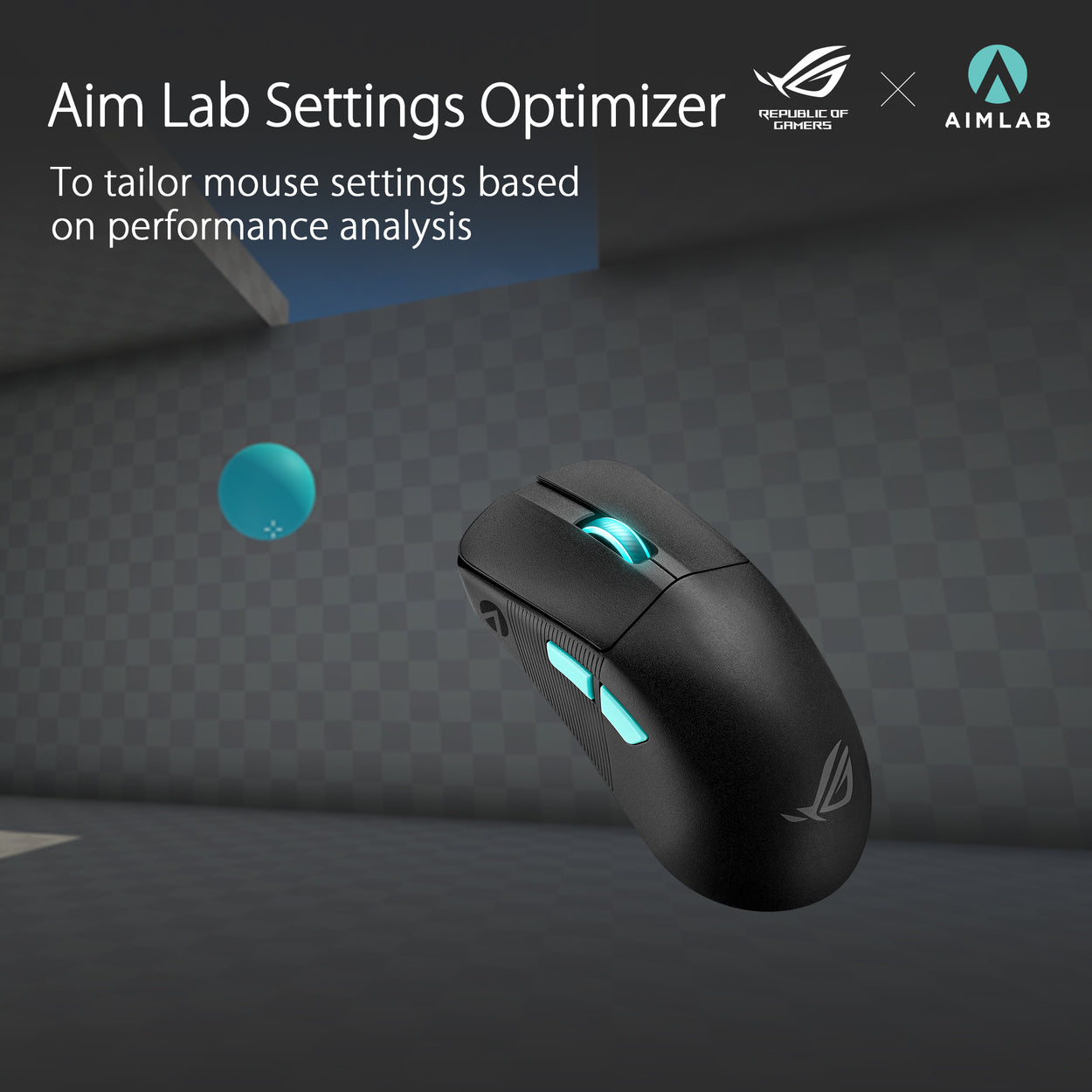 ASUS ROG Harp Ace Aim Lab Edition Souris Gaming Sans Fil - 36000 DPI, 5 Boutons - Noir