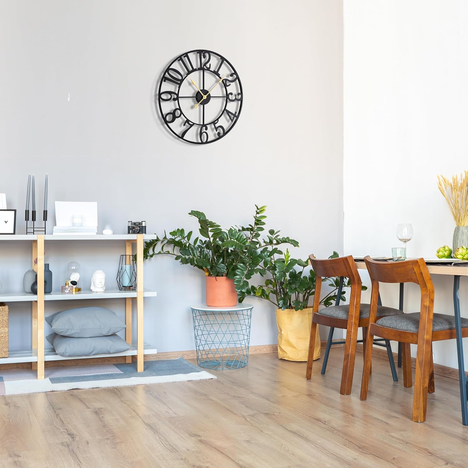 HAITANG 311 Horloge Murale 40 cm Noir