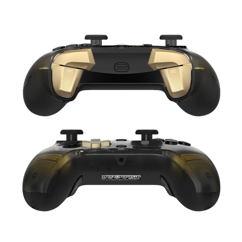GameSir Kaleid Flux Manette de jeu filaire RGB pour Xbox Series X/S, Xbox One et Win10/Win11 - Transparent fumé