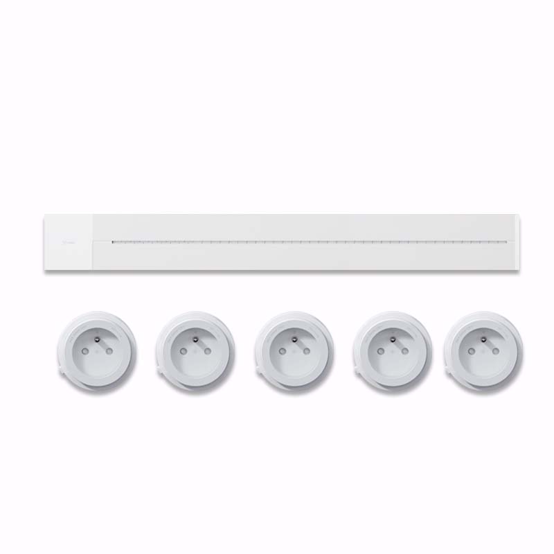 GONEO Rail de prises mural 750 mm blanc