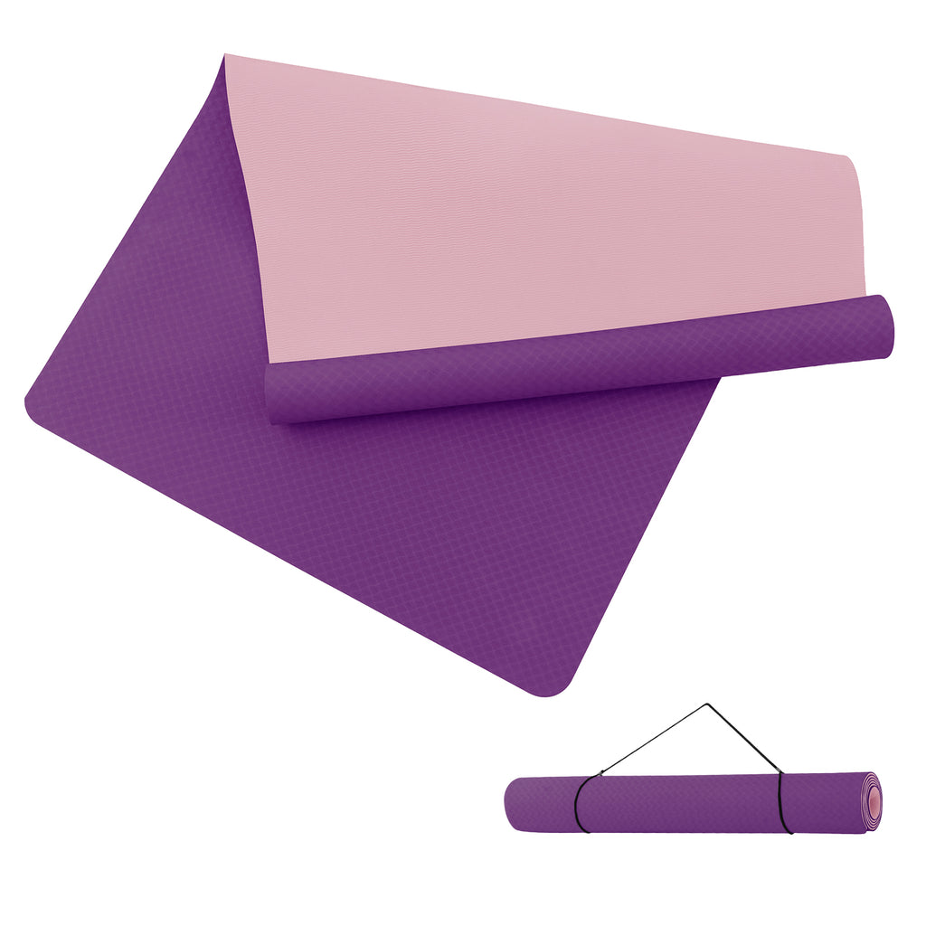 Miss Lulu Good Nite Tapis de yoga grand format extra-large 190 x 100 x 0,6 cm antidérapant en TPE, tapis de gymnastique, tapis de sport, tapis de fitness, tapis d’entraînement
