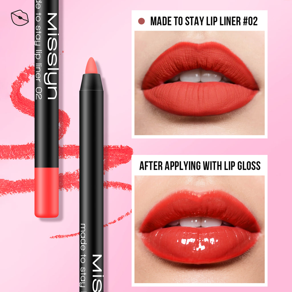 Misslyn Crayon contour des lèvres Tenue longue durée 02