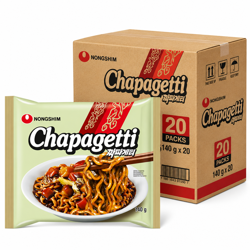 Nongshim Chapagetti - Pâtes aux nouilles avec sauce chajang - 20 x 140 g