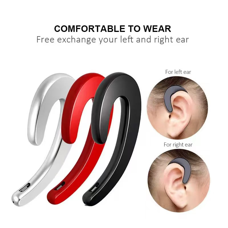 VoxorAI C6 Rouge Casque de traduction IA mono-oreille, traduction en temps réel prenant en charge 130 langues, casque Bluetooth gaming pour apprentissage, voyage et affaires