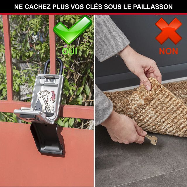 Master Lock Cadenas à combinaison lumineux portable avec anneau de suspension, format moyen 175 x 72 x 52 mm, pour l’extérieur, pour la maison, le bureau, les usines et les véhicules