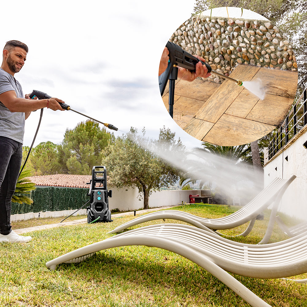 Cecotec HydroBoost 3200 TotalClean High Pressure Washer - 3200W Brushless Pressure Washer 225 Bar, 540 L/h, Aluminium Pump with 14m Operating Radius for Home, Car & Garden, Multi-colored
