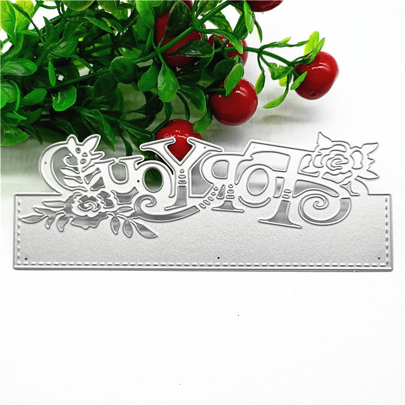WhereHike Matrices de découpe en métal à bordure fleur dentelle pour scrapbooking DIY et création de cartes d’invitation de mariage décoratives