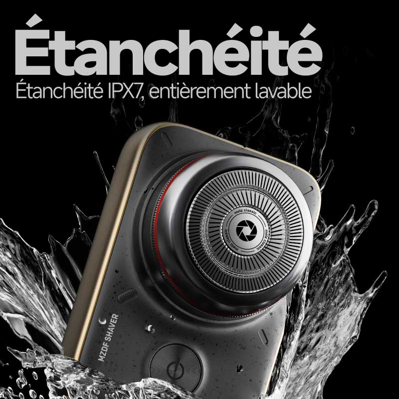 Rasoir électrique Metz Édition Deluxe Red Ring SLR, corps en alliage, portable pour voyages, totalement étanche, cadeau parfait de la Saint-Valentin pour petit-ami