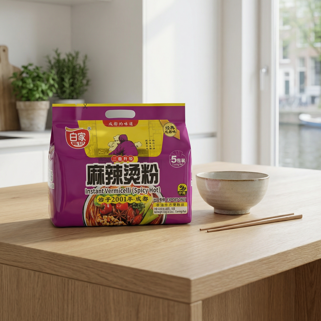 Bai Jia Vermicelles Malatang épicés et piquants - 5 pièces 525 g