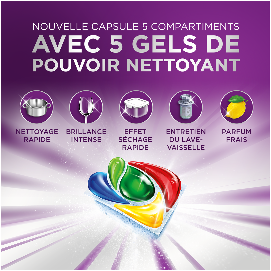 Fairy Platinum Plus Tablettes Lave-Vaisselle Tout-en-1, Miracle 30 Minutes, 60 Tablettes, Notre Nettoyant n°1 Pour Les Résidus Alimentaires Tenaces