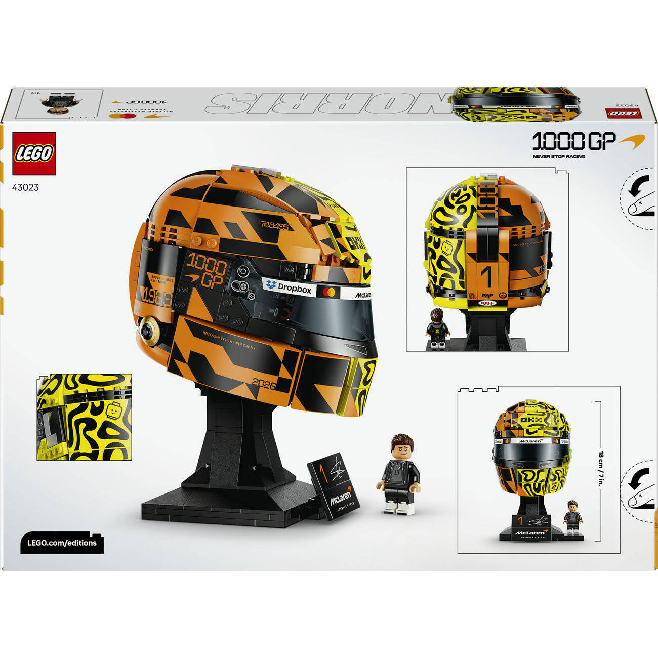 LEGO Editions 43023 McLaren Mastercard F1® Team Casque de Lando Norris